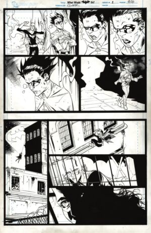 Legend of the Dark Knight #84 p.9-10 by Matthew Clark and Wade von Grawbadger