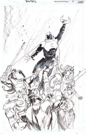 Moon Knight City Of the Dead #3 Cover prelim by Rod Reis