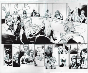 Justice League #72 page 20-21 DPS by Emanuela Lupacchino and Wade von Grawbadger