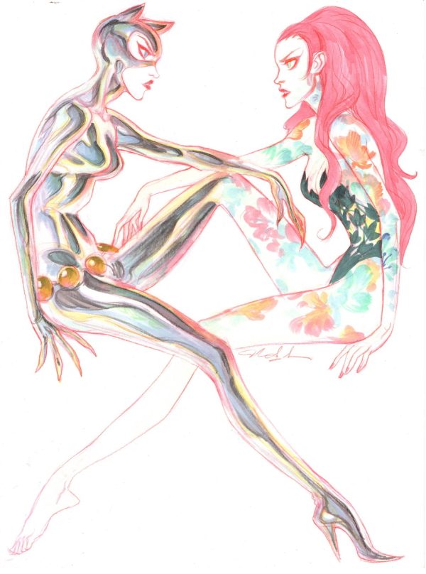 Catwoman and Ivy by Mindy Lee