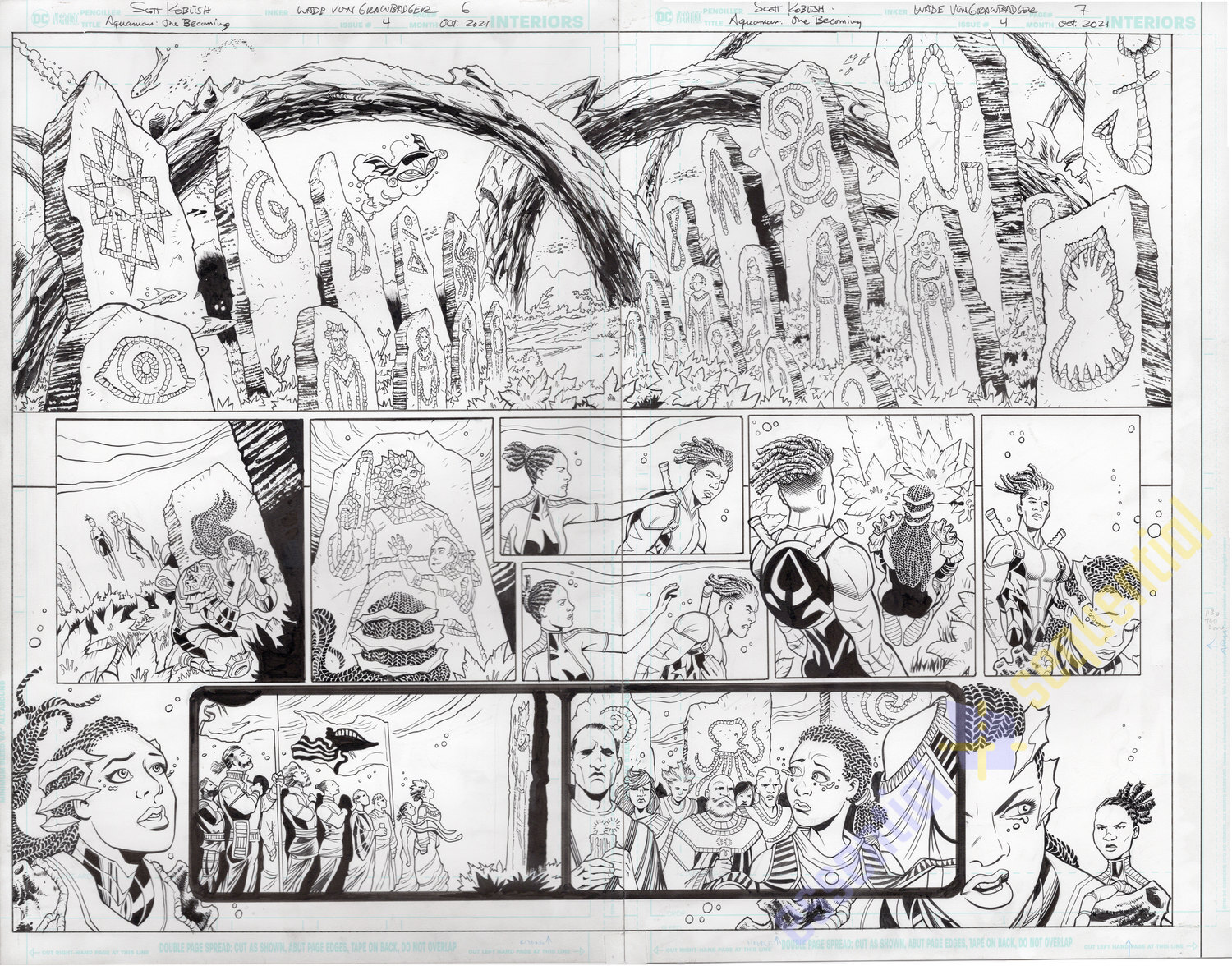 Aquaman: The Becoming #4 pages 6-7 by Scott Koblish and Wade von Grawbadger 2 Aquaman: The Becoming #4 pages 6-7 by Scott Koblish and Wade von Grawbadger - Image 2