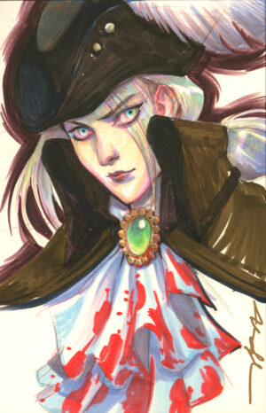 Lady Maria Sketch Card by Mindy Lee