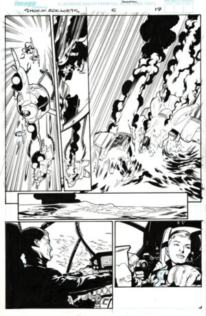 Shockrockets #5 p.17 by Stuart Immonen and Wade von Grawbadger