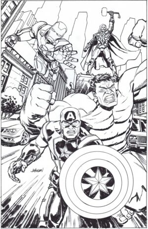 Avengers Poster Art by Dave Johnson