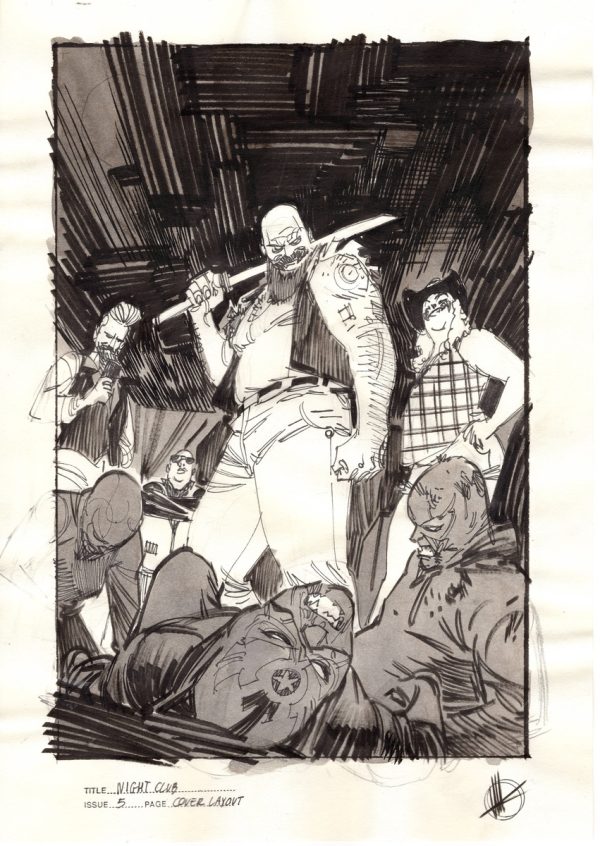 Night Club #5 Cover Art Preliminary by Matteo Scalera