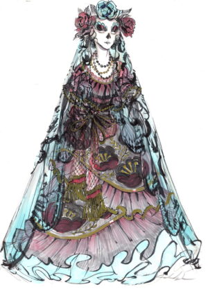 Sugar Skull Woman by Mindy Lee