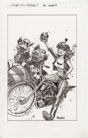 Gotham Garage #1 Variant Cover by Dan Panosian