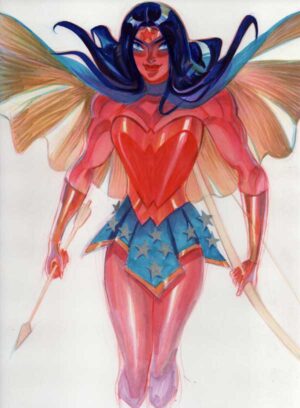 Wonder Woman with Cape by Mindy Lee