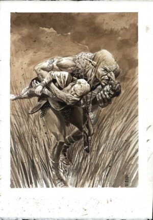 Orc takes the Hobbits by JG Jones