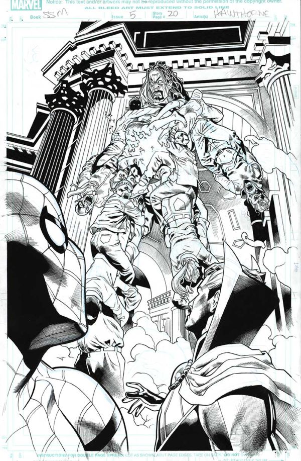 Superior Spider-Man #5 p.20 by Mike Hawthorne and Wade von Grawbadger