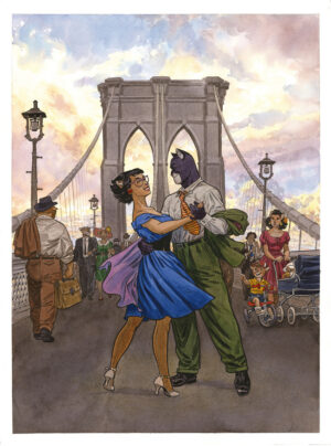 Minute Waltz-Blacksad Canvas Print by Juanjo Guarnido