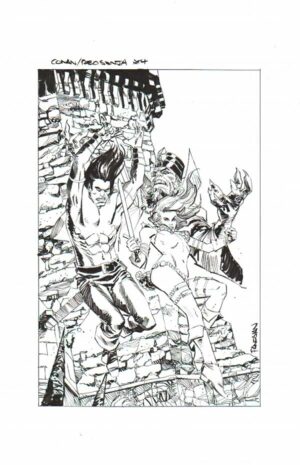 Conan/Red Sonja #4 Cover by Dan Panosian