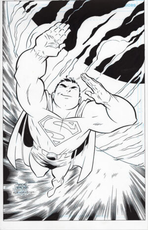 Superman Trading Card Art by Wade von Grawbadger and Anthony Marques