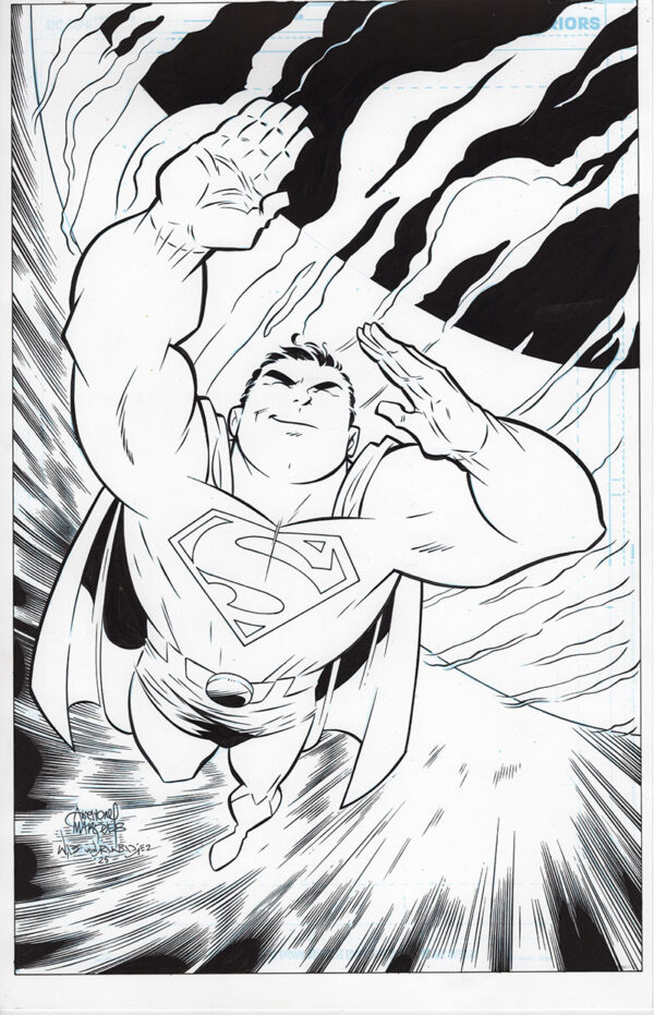 Superman Trading Card Art by Wade von Grawbadger and Anthony Marques