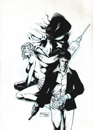 Dylan Dog Inside Cover for Turkish Reprint by Mahmud Asrar