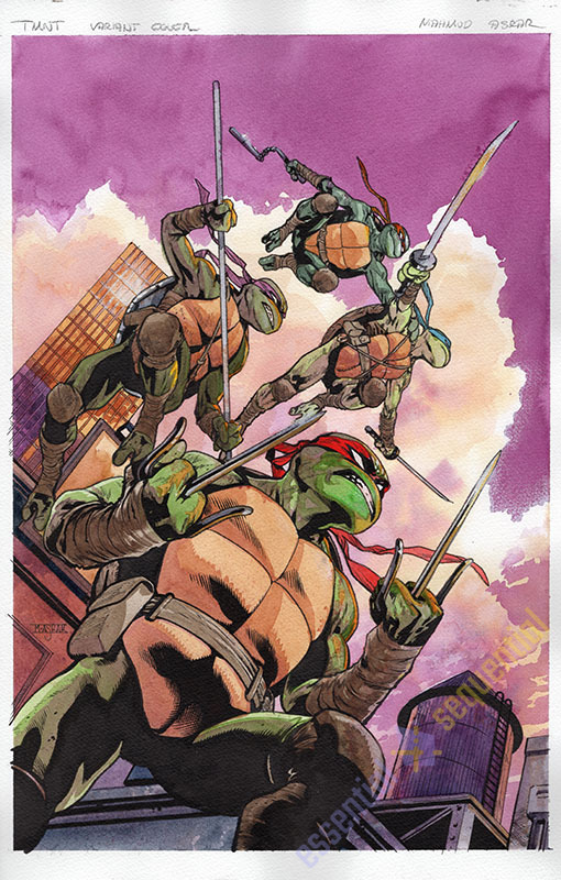 TEENAGE MUTANT NINJA TURTLES #8 Variant Cover Art by Mahmud Asrar