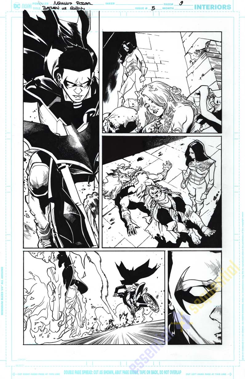 Batman vs. Robin #5 Page 9 by Mahmud Asrar