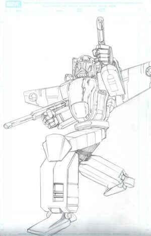 Transformers X Star Wars Package Art Clone Pilot Variant by Ken Lashley