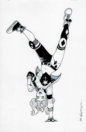 Harley Quinn Promotional Art by Wade von Grawbadger